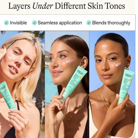 🩷 3/$15 Everyday Humans Resting Beach Face SPF30 Sunscreen Serum .5oz. NIB - Picture 6 of 8